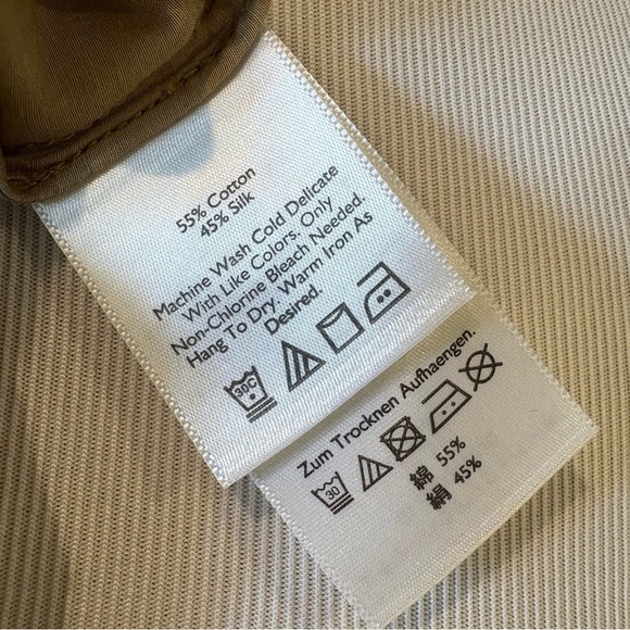 Eddie Bauer Silk Mandarin Collar w/Buttons Sz S Steampunk Whimsigoth Artsy - Picture 11 of 12